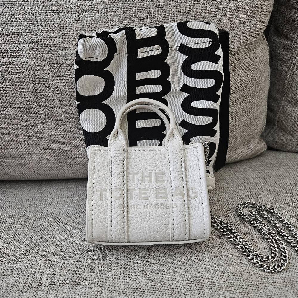 Marc Jacobs Cream Nano Mini Crossbody Tote Bag